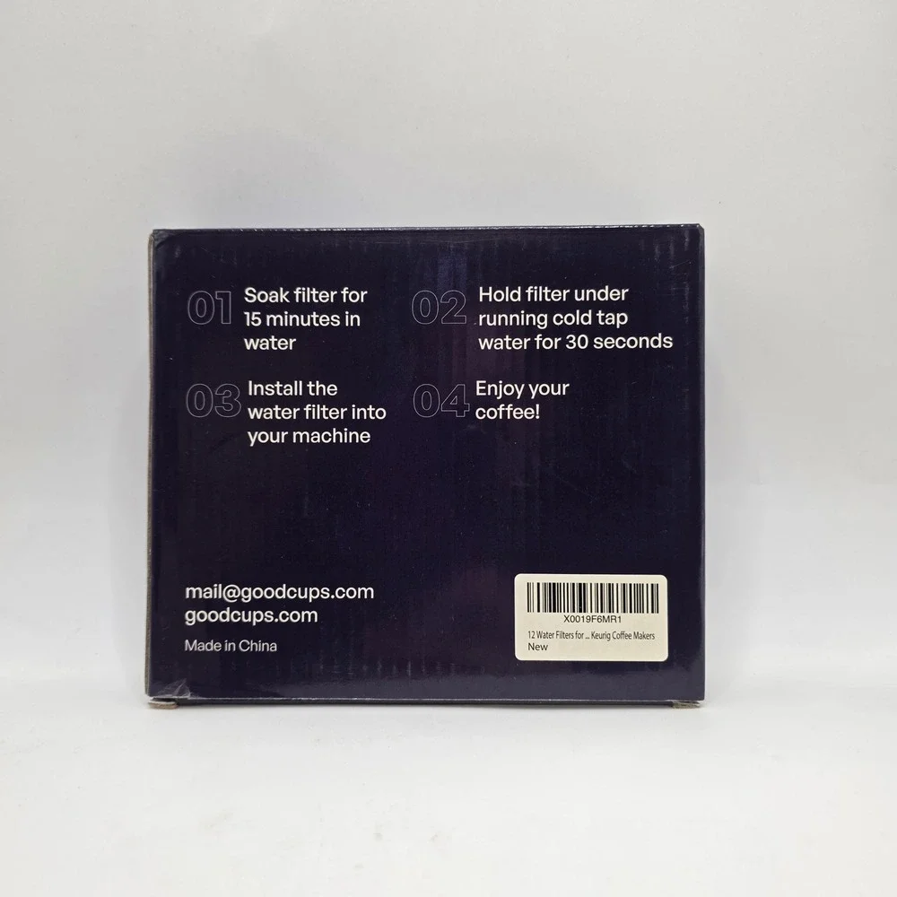 GoodCups‎ Water Filters 12 Pack White Charcoal Replacement Keurig Coffee Maker